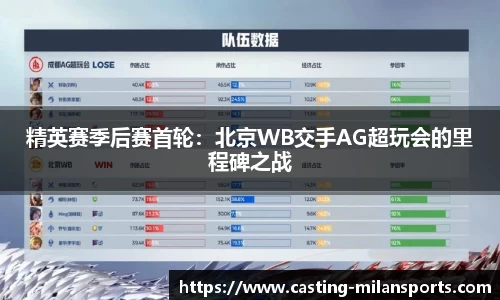 精英赛季后赛首轮：北京WB交手AG超玩会的里程碑之战
